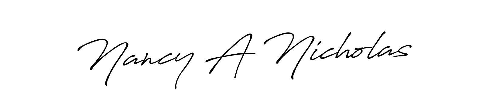 Design your own signature with our free online signature maker. With this signature software, you can create a handwritten (Antro_Vectra_Bolder) signature for name Nancy A Nicholas. Nancy A Nicholas signature style 7 images and pictures png